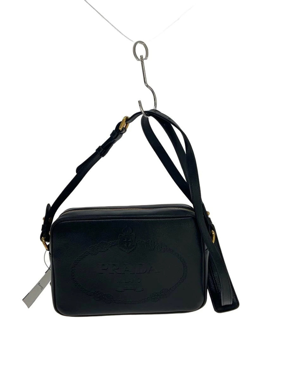Prada Leather Camera Shoulder Bag black